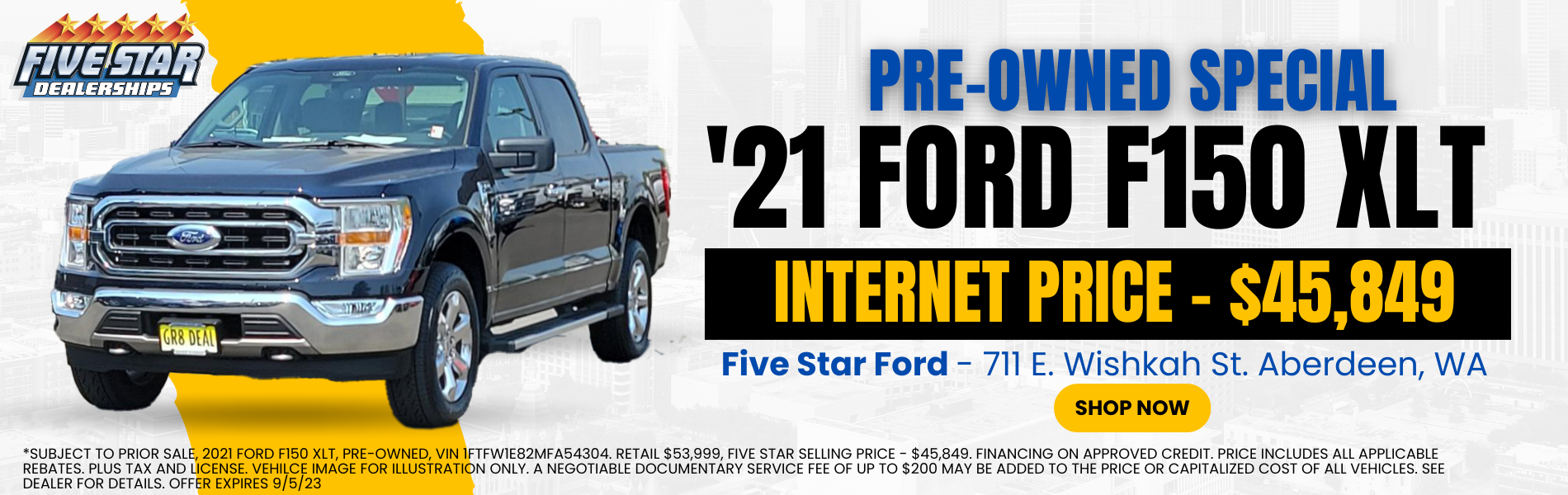 Five Star Dealerships Aberdeen, WA Ford, Chevrolet, Toyota